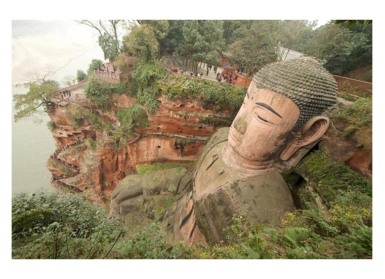 Leshan Giant Buddha is the world's largest stone-carved Buddha