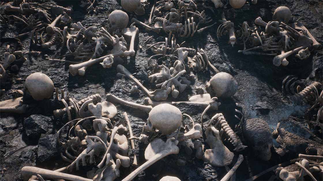 Migliaia di frammenti ossei ricoprono il pavimento della Maya Midnight Terror Cave in Belize.  Immagine rappresentativa.