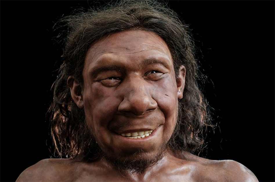 The reconstructed face of Krijn thr Neanderthal from Doggerland.  