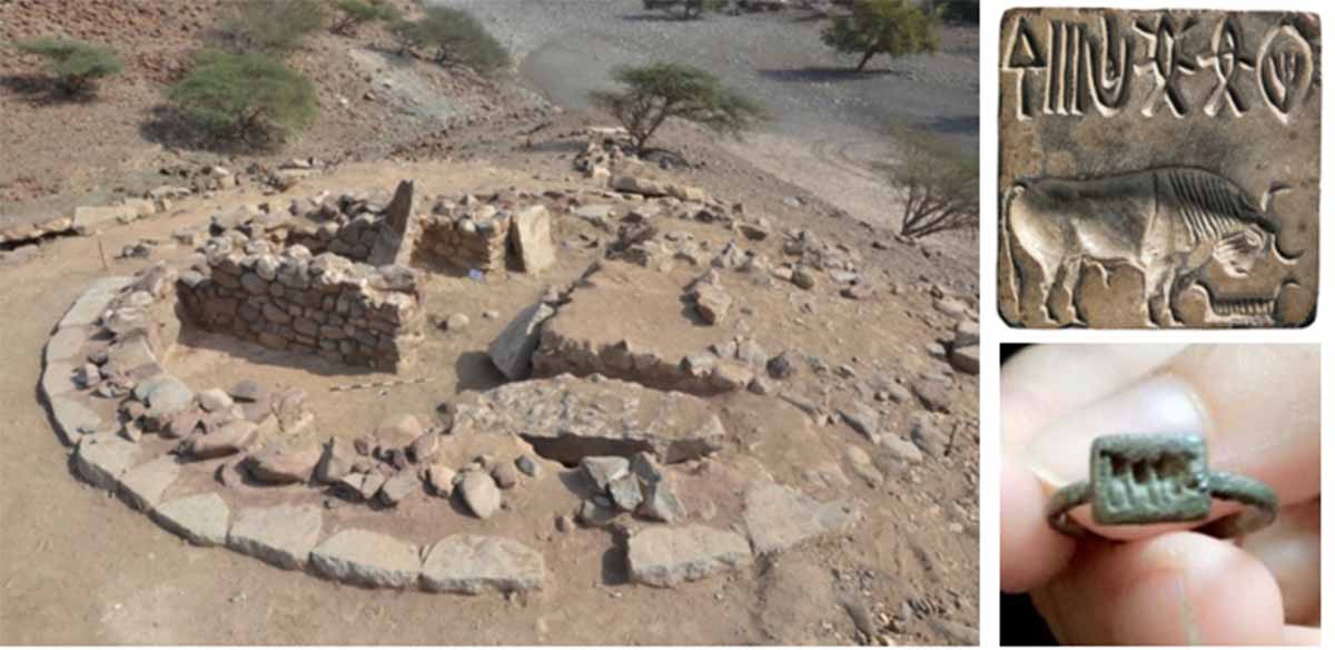 The mass grave in Dahwa, Oman, where prehistoric silver jewelry was unearthed, along with pottery, stone containers, and personal ornaments