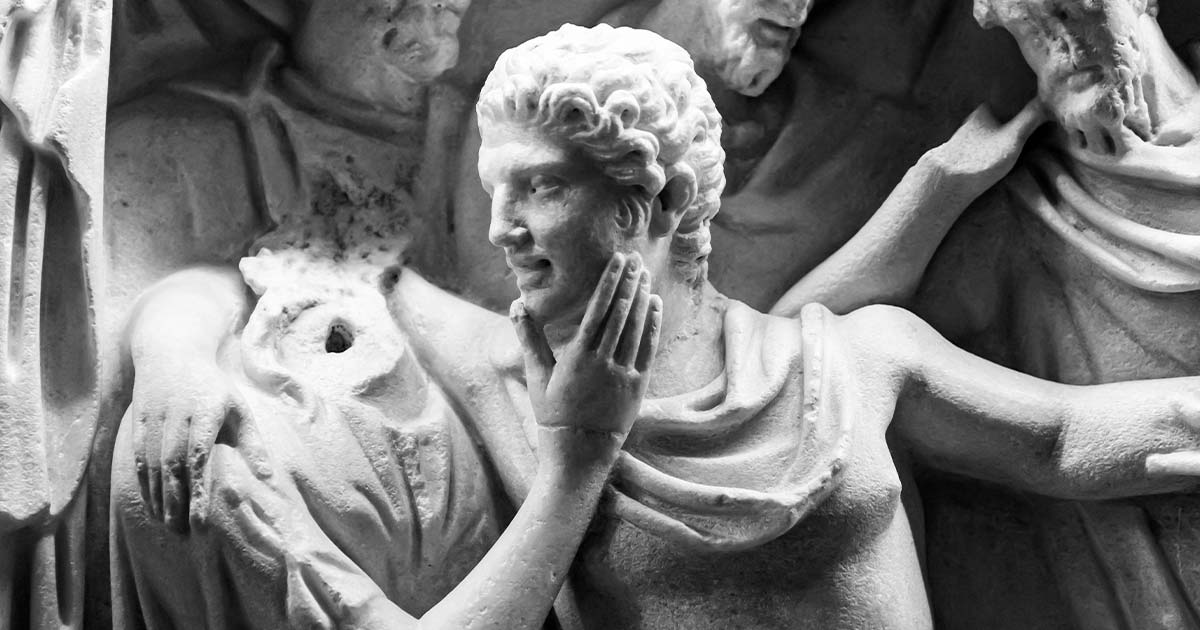 Roman sculpture showing detachable head. Source: giorgio/ Adobe Stock 