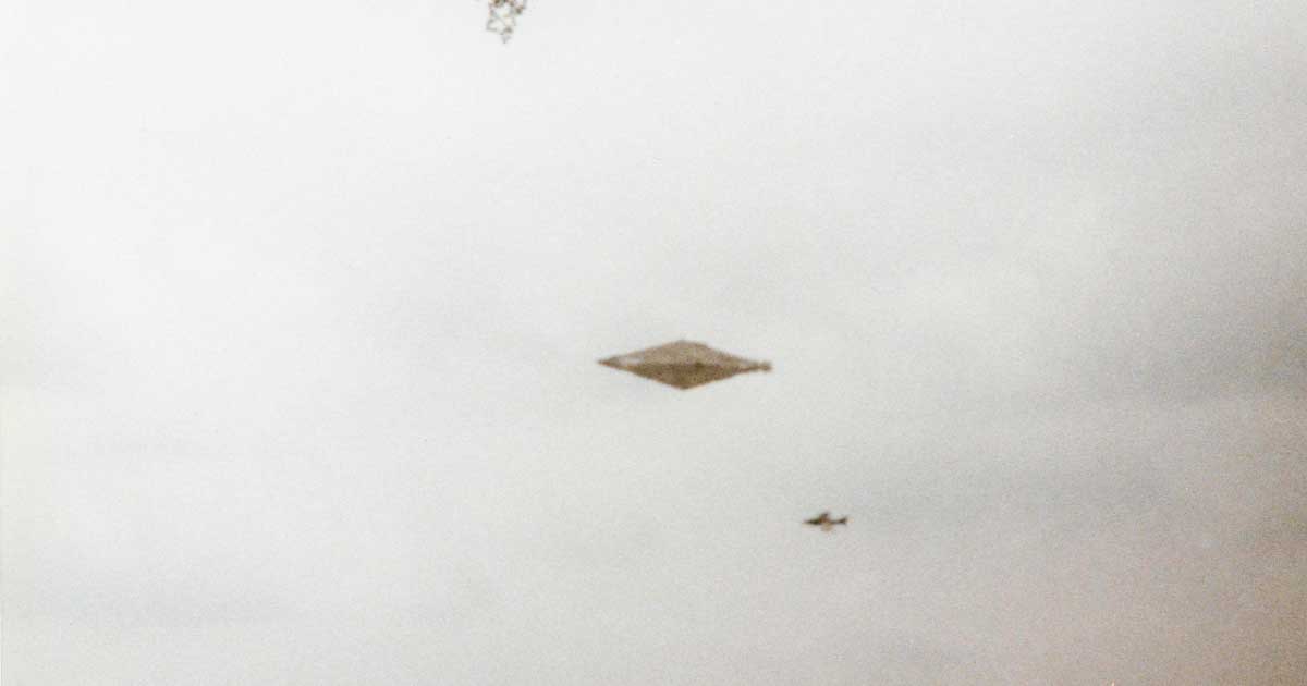 Close up portion of the newly released ‘best UFO photo’. Source: Reproduced with permission of Sheffield Hallam University/Craig Lindsay