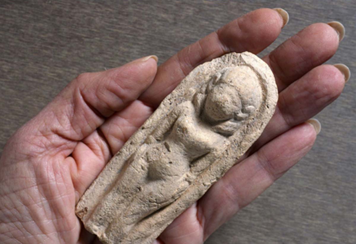 This naked lady statuette was found by a 7 year old boy at Tel Rehov in 2015. Source: Â© Clara Amit, courtesy of the Israel Antiquities Authority.