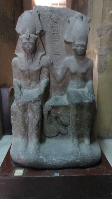 The goddess Anat (right) and Egyptian pharaoh Ramses II, from circa 1279–1213 BC. (A. Parrot / CC0)