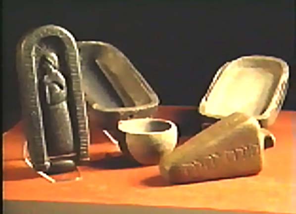 An image of the artifacts in the Newark Stones Collection 