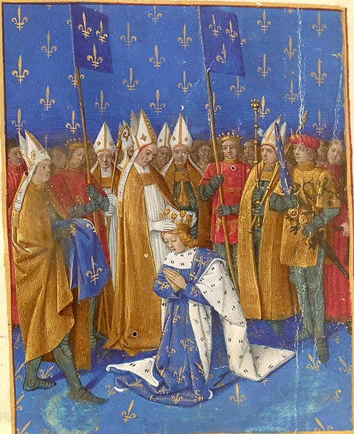 Depiction of the coronation of Charles VI of France at the age of 11. (Jean Fouquet / Public domain)
