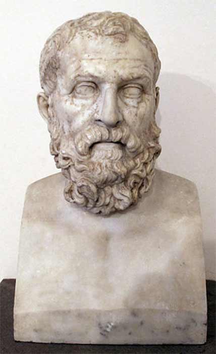 Solon ancient Roman busts from the Farnese Collection, now in Naples (Sailko/ CC  BY-SA 3.0) and Plato ( Wellcome Images/ CC BY-SA 4.0)