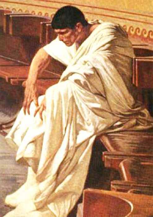 Detail of Catiline in Cesare Maccari's fresco in Palazzo Madama (Public Domain)