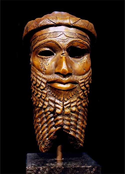 Cabeza de bronce de un gobernante acadio, descubierta en Nínive en 1931, probablemente representando a Sargón (CC BY-SA 2.0)