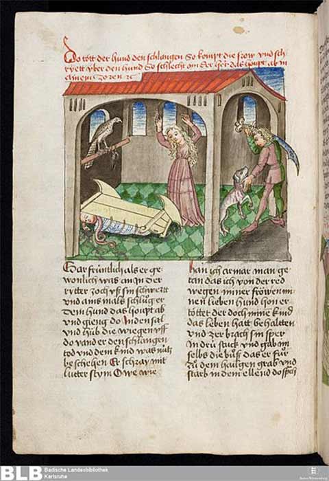 Gesta Romanorum, a manuscript from Upper Swabia in Germany (circa 1452) (Public Domain).