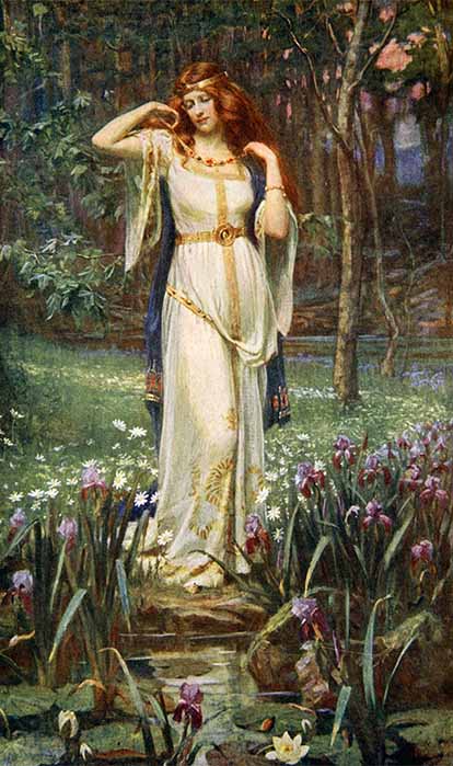 Freyja y el collar de James Doyle Penrose (1890) (dominio público)