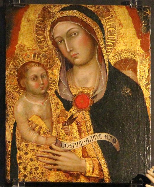 Madonna with child, with goldfinch in his hand, attributed to Taddeo di Bartolo. (Sailko / CC BY 3.0)