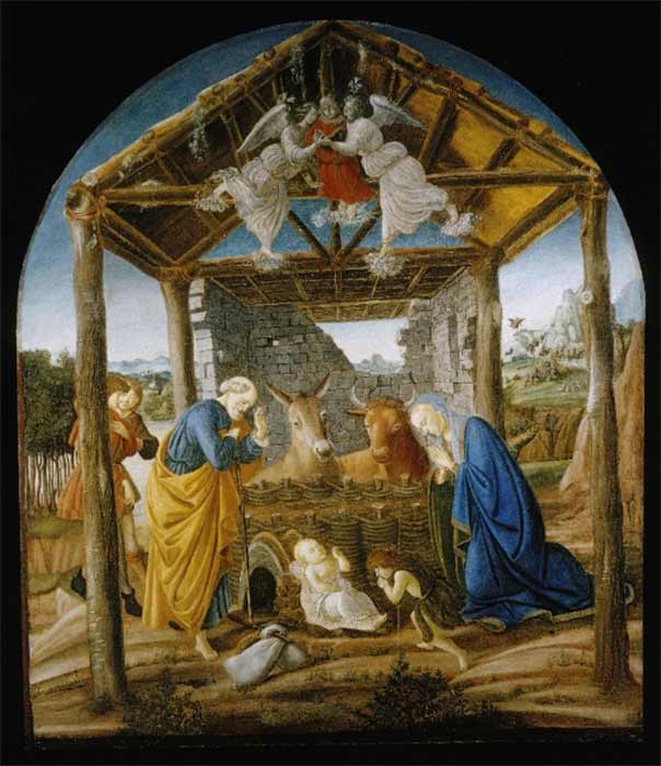 Natividad de Sandro Botticelli (c. 1473) Museo de Arte de Columbia (dominio público)