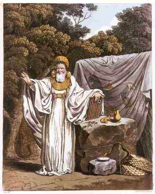 Imaginative illustration of 'An Arch Druid in His Judicial Habit.’ (Public Domain)