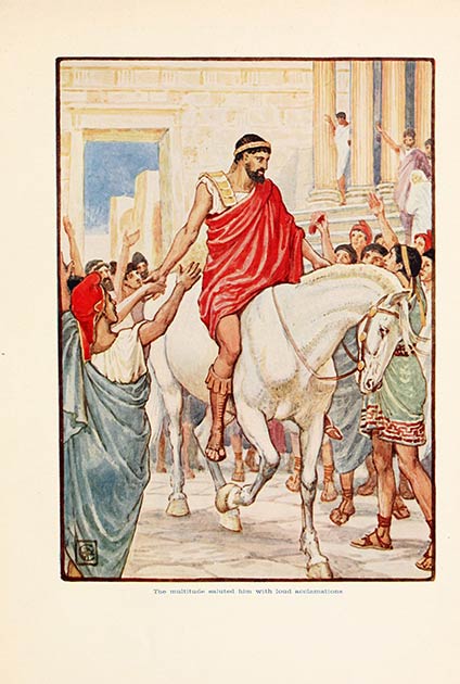 Alcibiades’ triumphant return to Athens surrounded by his countless fans. (Walter Crane / Public domain)