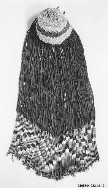 Sombrero inca tejido con pelo humano y de camello, siglo XIV-XVI, Perú.  (Museo Metropolitano de Arte / Dominio Público)
