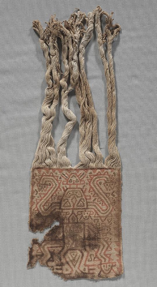 “Mummy Bundle ‘Mask’” depicting a Paracas funerary textile from Peru’s South Coast