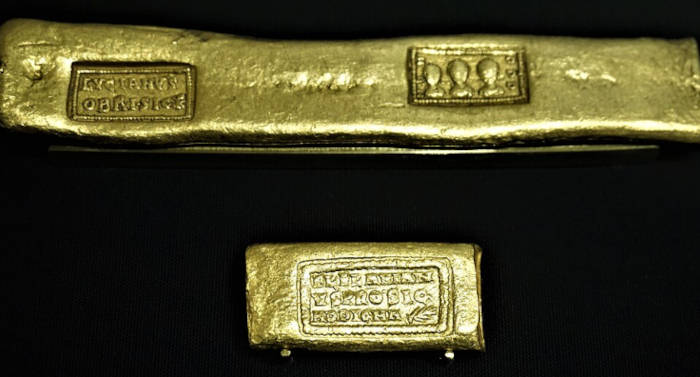 Roman gold ingot.