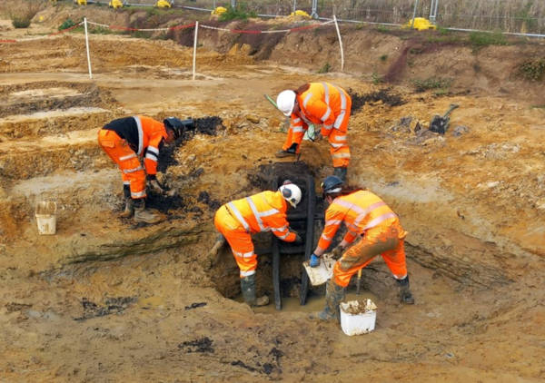 The Iron Age oak ladder found at the Sizewell C site
