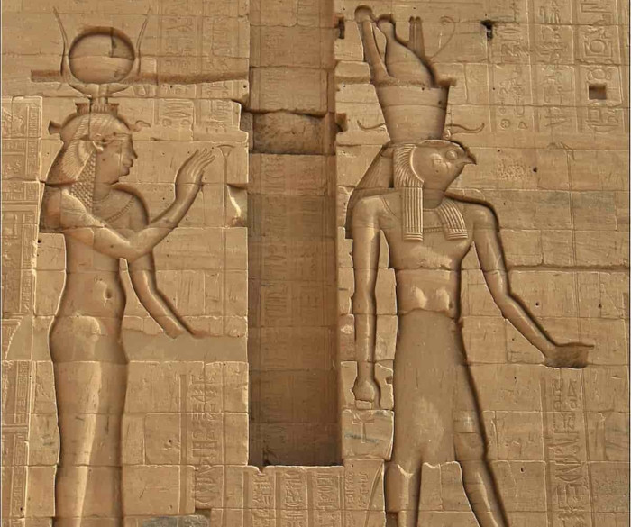 Ancient Egyptian relief at a temple complex