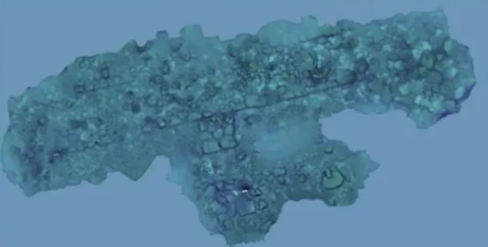 Photogramic image of One of the submerged structures