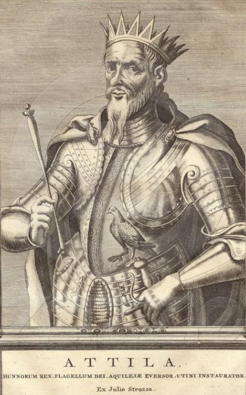 Attila, King of the Huns (Early Modern Engraving)