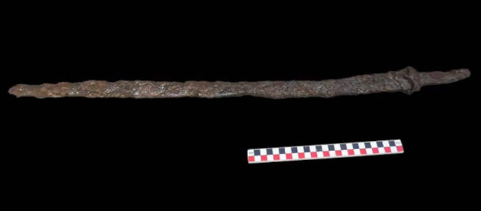 Avar warrior sword recovered from the grave.