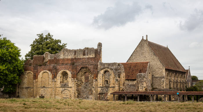 Ruins of St Augustine's Abbey in Canterbury.