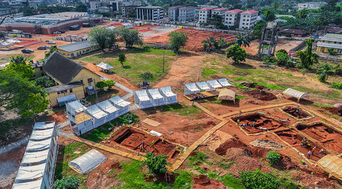 Excavation of two building plots for the Museum of West African Art, Benin City, Nigeria.