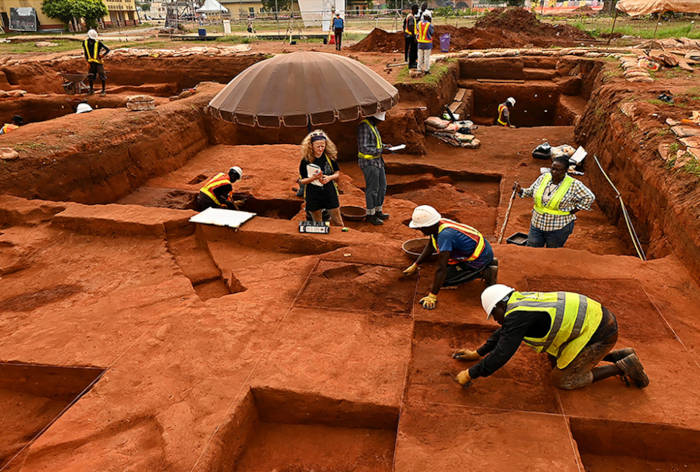 Rainforest Gallery excavations at the site in Benin, Nigeria.