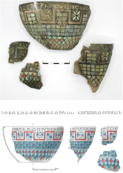 Berlanga Cup, photograph and drawing.