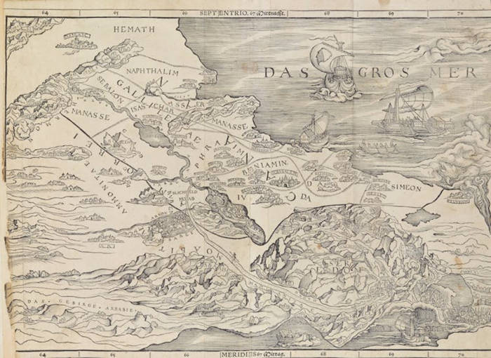 Lucas Cranach the Elder’s map of the Holy Land in Christopher F.ld Testament