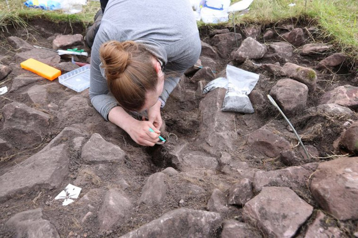 The Blyth Hoard under excavation