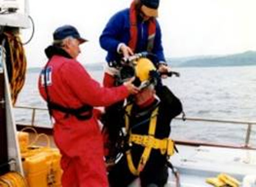 Diver during the long-running search for the lost ferry.