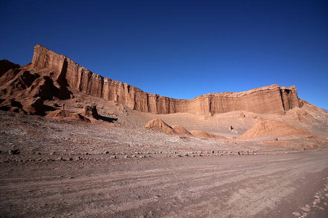 Cliffs in the Atacama desert, Chile.