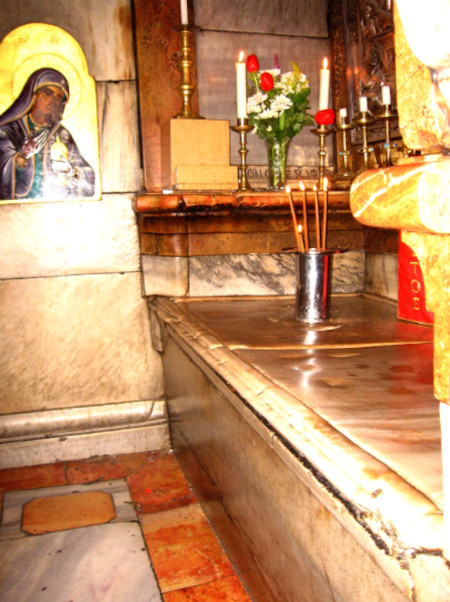 Tomb of Jesus inside the Edicule, Church of the Holy Sepulchre, Jerusalem