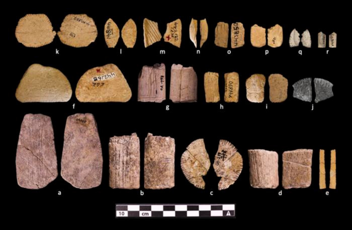 Examples of the dice found at various sites.