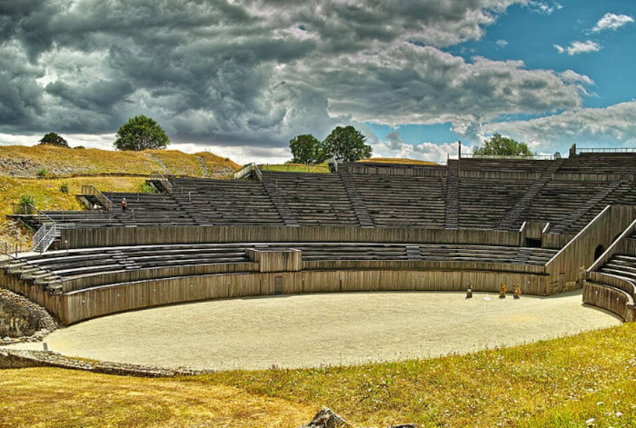 The Roman amphitheater of Grand.