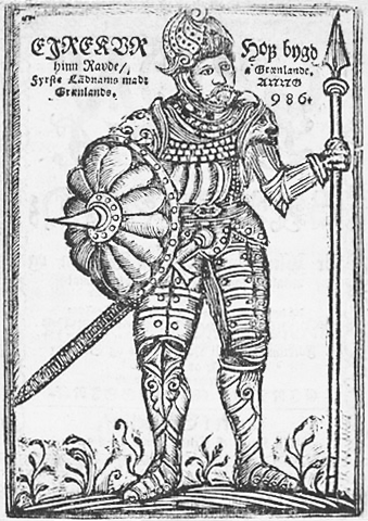 Early modern engraving depicting Erik the Red, the Viking Explorer
