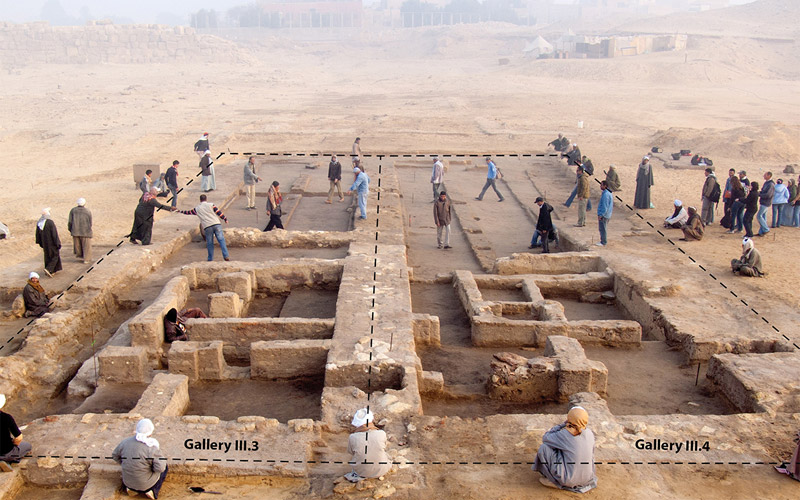 Excavations of Galleries III.3 and III.4 at the Lost City of the Pyramid Builders (Heit el-Ghurab), Giza Plateau, Egypt. From The Lost City of the Pyramids project