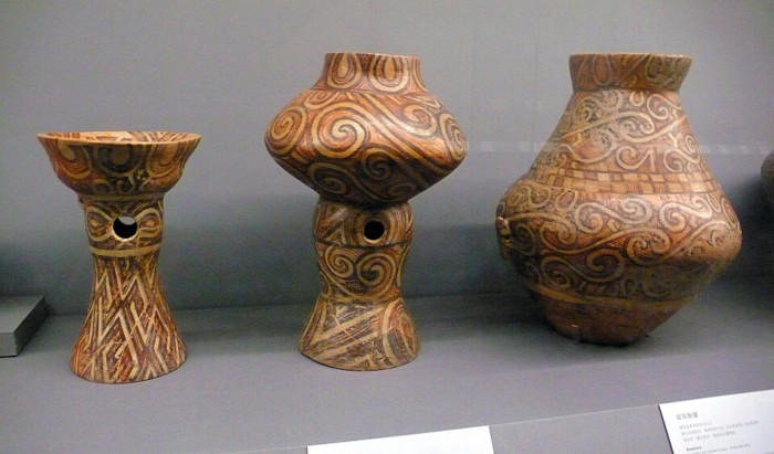 Trypillian ritual ceramics showing complex symbolic motifs