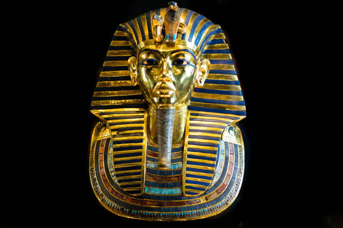 King Tutankhamun's iconic golden burial mask.