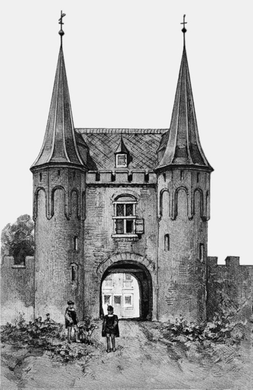 A historical reconstruction of the Spuipoort in The Hague, circa 1885