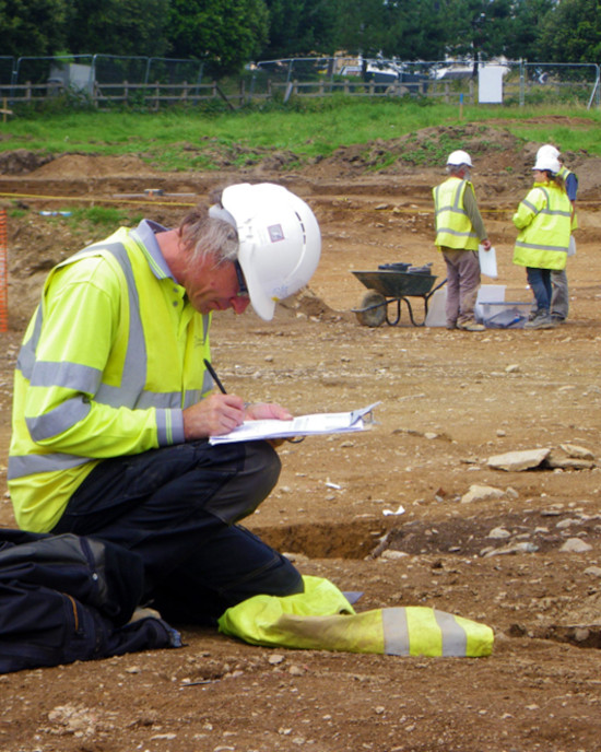 Archaeologists working at the site.