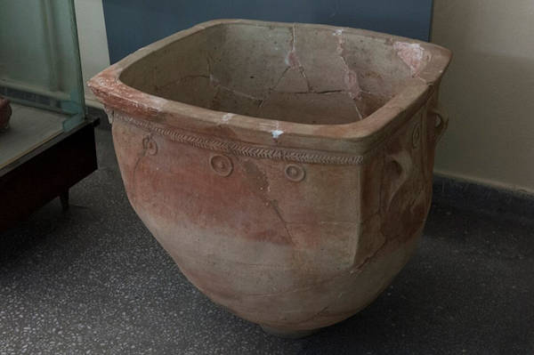 Terracotta bathing tub from Hittite era.