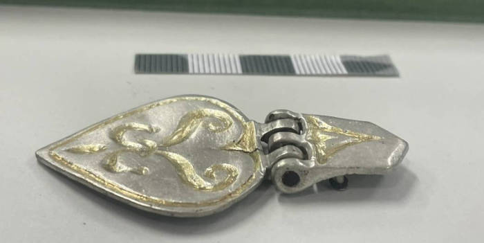 Gilded silver horse harness ornament.