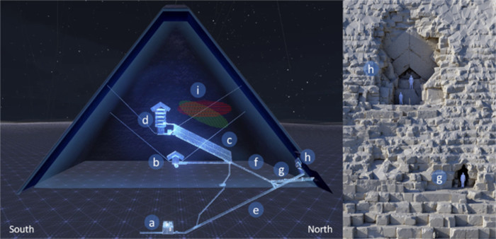 he Great Pyramid’s known internal layout, North Face Chevron