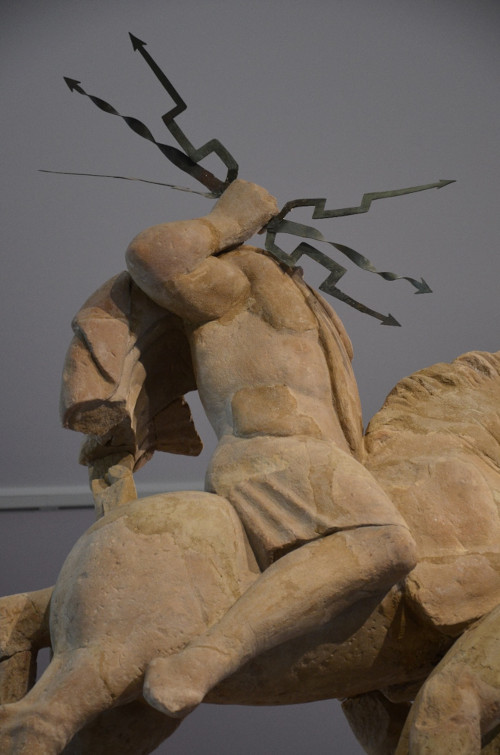 Statue of Jupiter carrying thunderbolts on horseback, 