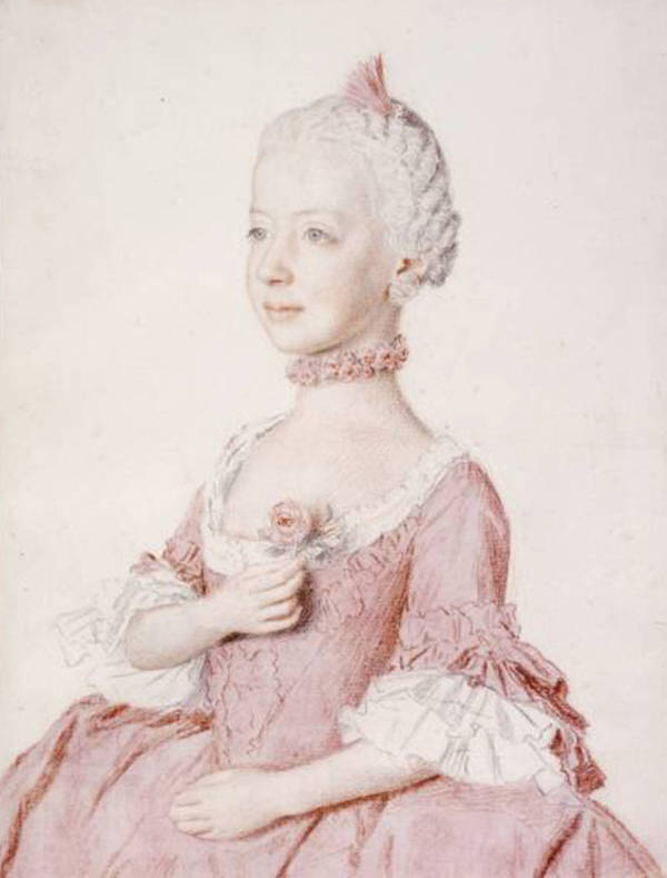 Portrait by Jean-Etienne Liotard, now thought to depict Marie Antoinette