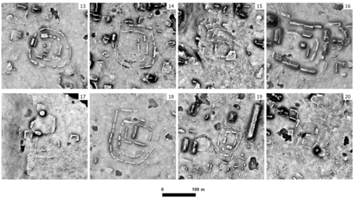 Lidar images of the nested complexes.